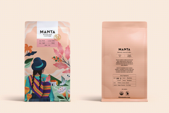 Gravure Printing Coffee Packaging Bags Color Printed 500g Flat Bottom Customizable