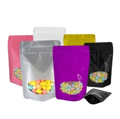 180 Micron Stand Up Zipper Pouch Window Shape Food Packaging Bag