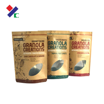 Food Grade Kraft Paper Pouch 1000g Heat Seal Printed Customized size