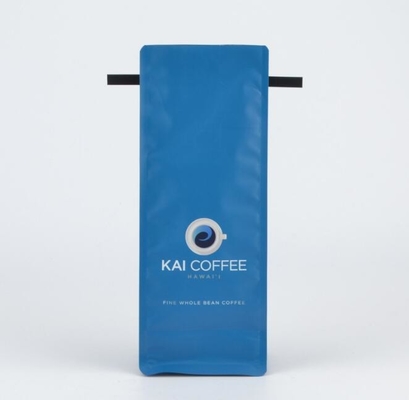 High Barrier Printing Aluminum Foil Side Gusset Coffee Bags OEM With Zipper / Tin Tie