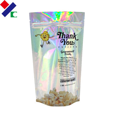 Hang Hole  Stand Up Bags , 120 Micron Popcorn Packaging Pouch