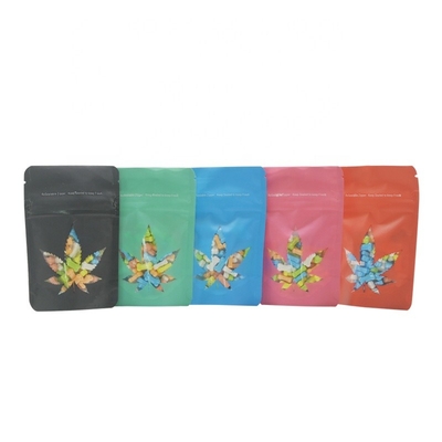 PET BOPP Child Resistant Pouches Smell Proof Mylar Bag Flower CBD Gummy Candy Packaging