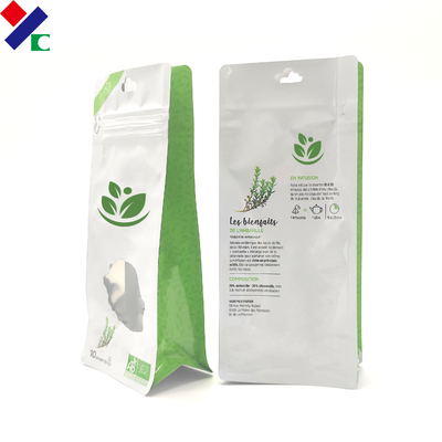 Protein Flat Bottom Stand Up Zipper Pouch Nut Packaging With Window
