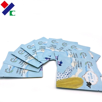 Rotogravure Printing Three Side Seal Pouch Facial Mask Packaging Aluminum Foil Lining Inside