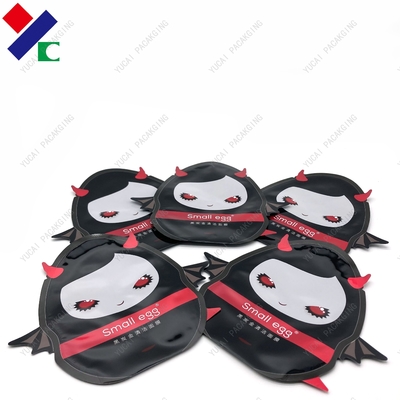 Customized CMYK Die Cut Aluminum Foil Packaging Bag For Special Shape Facial Mask