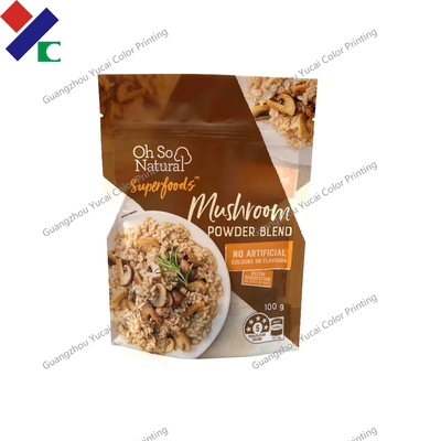 Customized Printing Plastic Packing Bag Top Zip Lock Pouch For Beef Jerky Tea Candy Whey Powder