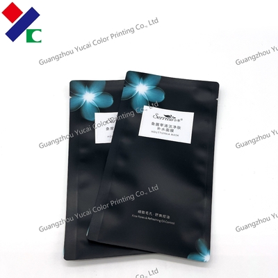 Cosmetic Packaging Three Side Seal Pouch Brown Kraft Paper Facial Mask Bag