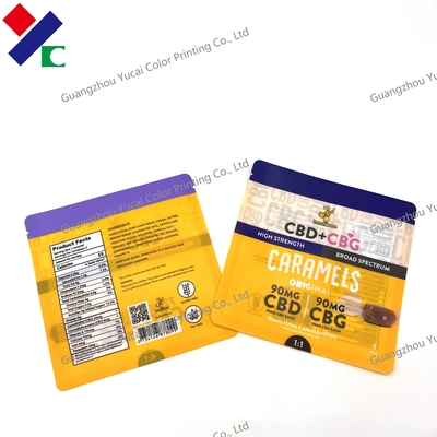 Mini Flat Metallic Foil Nut Mylar Three Side Seal Pouch With Labels Vacuum Bag Bopp Disposable