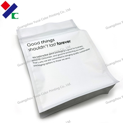 Biodegradable Empty Tea Matt Food Packaging Pouch Zip Lock Bag