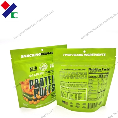 Mít khô Đậu bắp đứng lên Túi có dây kéo Bao bì thực phẩm 100g